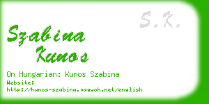 szabina kunos business card